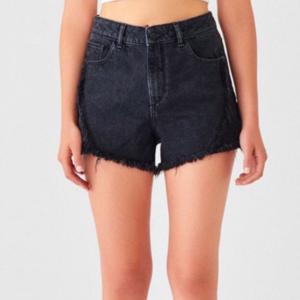 DL1961 Cleo High Rise Feather Short - Picture 3 of 6
